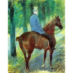 Mr. Robert S. Cassatt on Horseback Painting Reproduction