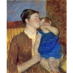 Mother’s Goodnight Kiss Painting Reproduction