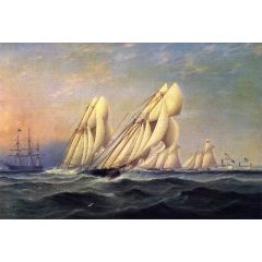 New York Yacht Club Race Painting Reproduction
