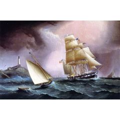 A Square Rigger off the Isle of Shoals Painting Reproduction