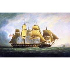 The Frigate H.M.S. Painting Reproduction