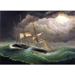 The Young America in a Storm Painting Reproduction