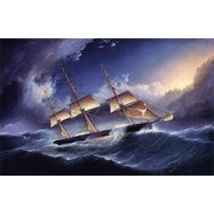 The Clipper Eagle in a Storm Painting Reproduction