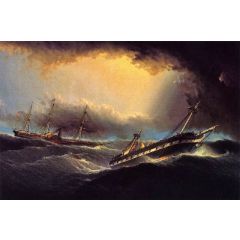 The Washington Rescuing the Passengers and Crew of the Winchester Painting Reproduction