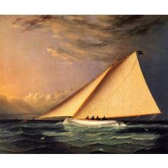 A Racing Yacht on the Great South Bay Painting Reproduction