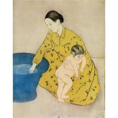 The Child’s Bath Painting Reproduction