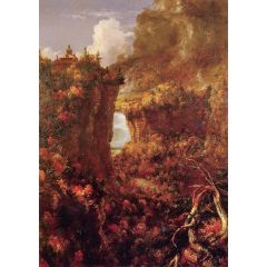 Portage Falls on the Genesee Painting Reproduction
