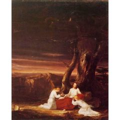 Angels Ministering to Christ in the Wilderness Painting Reproduction