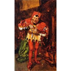 Keying Up, The Court Jester, study Painting Reproduction