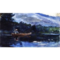 Adirondack Lake, also known as Blue Monday Painting Reproduction