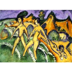 Striding into the Sea Painting Reproduction