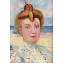 Portrait d’Une Demoiselle Roussi Painting Reproduction