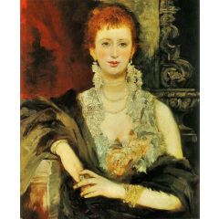 Portrait Clothilde Beer Painting Reproduction