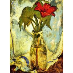 Still LIfe with Red Lily Painting Reproduction