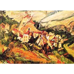 Houses at Céret Painting Reproduction