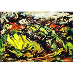 Houses at Céret Painting Reproduction