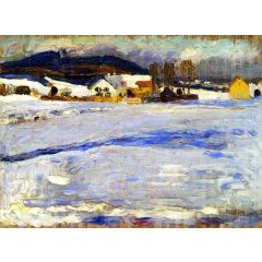 Bei Starnberg, Winter Painting Reproduction