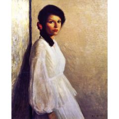 Jean in White Painting Reproduction