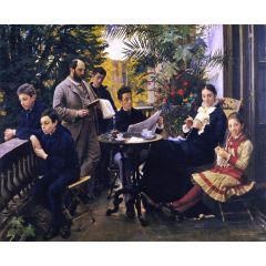 Portrait of the Hirschsprung Family Painting Reproduction