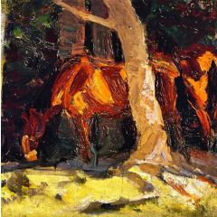 Sketch of Horses I Painting Reproduction