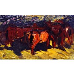 Sketch of Horses III Painting Reproduction