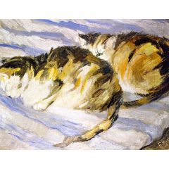 Two Grey Cats, also known as Study of Cats II Painting Reproduction
