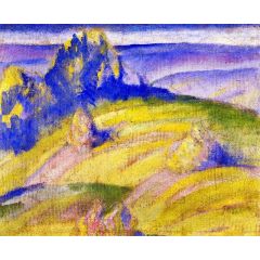Landscape: Foothills of the Alps Painting Reproduction