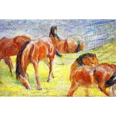 Grazing Horses Painting Reproduction