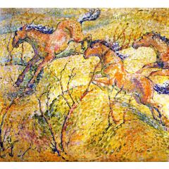 Jumping Horses Painting Reproduction