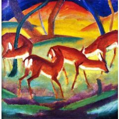 Red Deer I Painting Reproduction