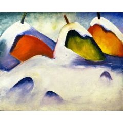 Haystacks in the Snow Painting Reproduction