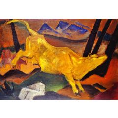 The Yellow Cow, sketch Painting Reproduction