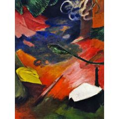 Deer in Forest I Painting Reproduction