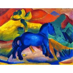 The Little Blue Horse, Picture for a Child Painting Reproduction