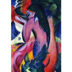 Red Woman, also known as Girl with Black Hair Painting Reproduction
