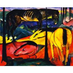 Three Horses I, larger version Painting Reproduction