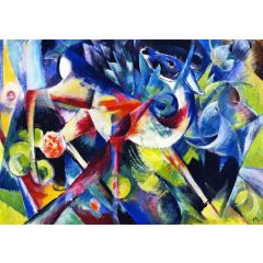 Deer in a Flower Garden, also known as Deer in a Garden Painting Reproduction