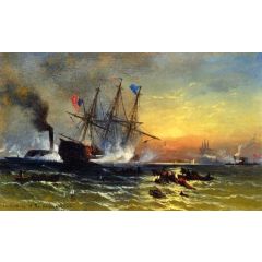 The Sinking of the Cumberland Painting Reproduction