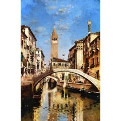 Venetian Canal Painting Reproduction