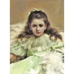 Anne as Alice in Wonderland Painting Reproduction