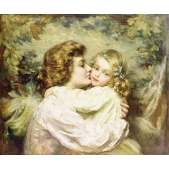 Mother and Daughter Painting Reproduction
