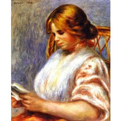 Reader in a Caned Chair Painting Reproduction