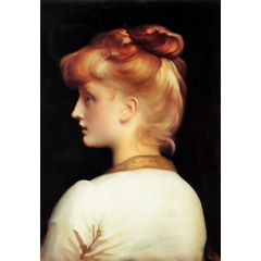 A Girl Painting Reproduction