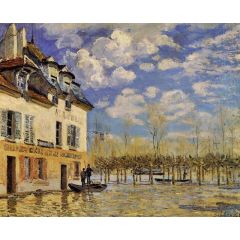 Flood at Port-Marly Painting Reproduction