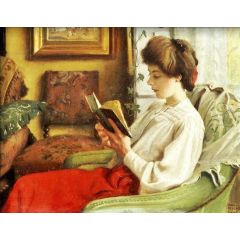 A Good Book Painting Reproduction