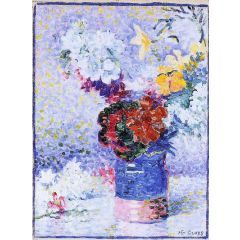 Flowers in a Glass Painting Reproduction
