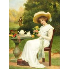 A Rose from a Suitor Painting Reproduction