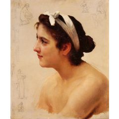 Study of a Woman Painting Reproduction