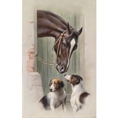 Visit to the stables Painting Reproduction