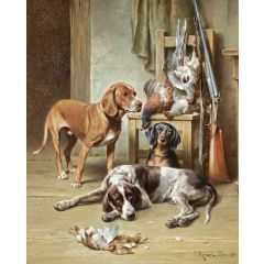 After The Hunt Painting Reproduction